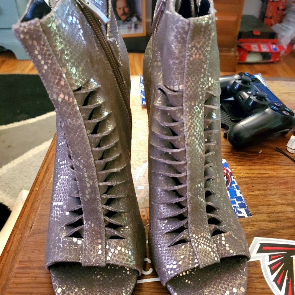 Peeptoe booties